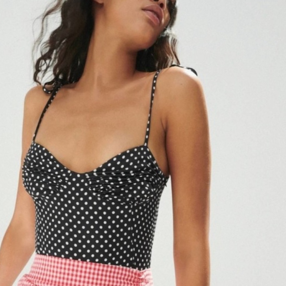 Zara Polkadot Black Bodysuit